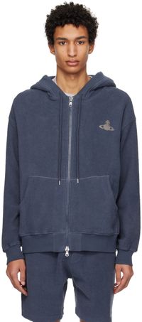 Vivienne Westwood Blue Embroidered Hoodie