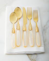 20-Piece Victoria Shine Flatware Set, Gold