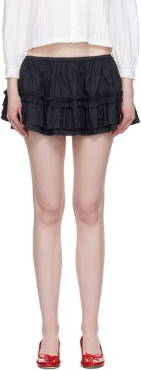 Sandy Liang Jupe-short Coli bleu marine