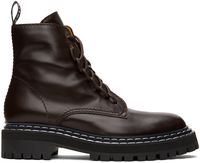 Proenza Schouler Brown Lug Sole Combat Boots