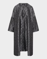 Round Neck 3/4-Sleeve Reversible Chinese Coat