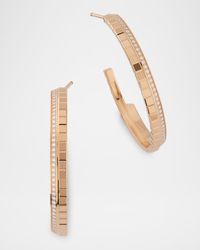 Ice Cube 18K Rose Gold Diamond Hoop Earrings