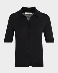 Dotta Knit Wool-Silk Blouse