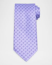 Men's Round Medallion Silk Tie
