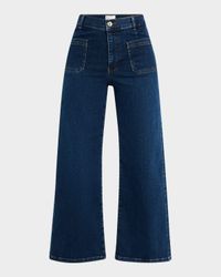 Le Slim Palazzo Jeans with Bardot Pockets