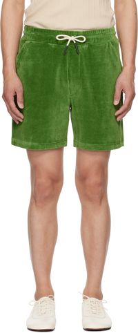 OAS Green Velour Shorts