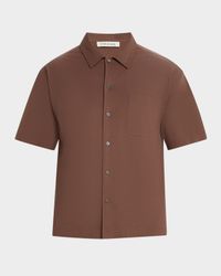 Men's Pique Button-Down Shirt