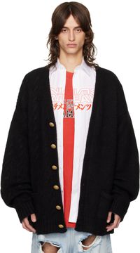VETEMENTS Cardigan noir à panneaux