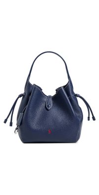 Polo Ralph Lauren Shiny Drum Pebble Crossbody Bag Ink One Size