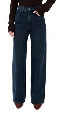 Veronica Beard Jean Taylor High Rise Wide Leg Jeans Dark Midnight 31