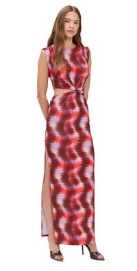 MISA Yvette Dress Pixelated Wave XS