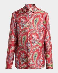 Men's Silk Paisley Sport Shirt
