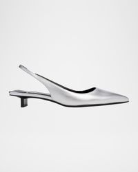 Stella Metallic Leather Slingback Pumps