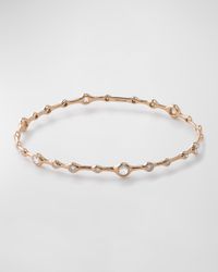 18K Rose Gold Diamond Bangle Bracelet