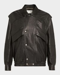 Leather Bomber Jacket