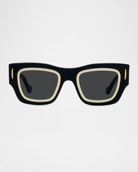 Men's Signature Acetate Rectangle Sunglasses