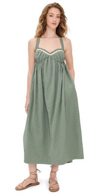 Free People Poppy Midi Dress Lily Pad M