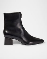 Ryder Leather Zip Ankle Booties