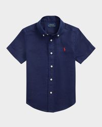 Boy's Linen Sport Shirt, Size 2-7