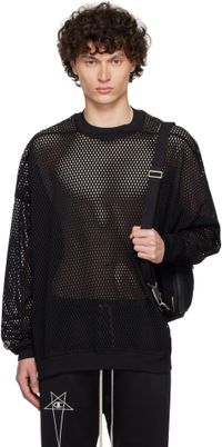 Rick Owens Black Champion Edition Jumbo Sweatshirt
