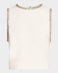 Amal Embellished Satin Top