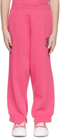 MM6 Maison Margiela Kids Pink Vented Lounge Pants