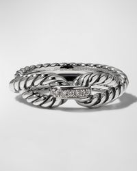 7mm Cable Loop Ring with Diamonds