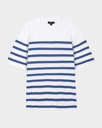 Striped Cotton Cashmere Short-Sleeve Tee