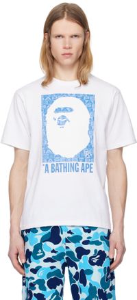BAPE T-shirt blanc à logo à motif Lux Sport