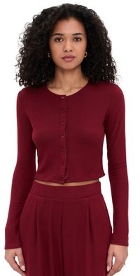 Leset Lauren Crop Cardigan II Pinot S