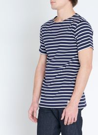 Armor Lux - Tee-shirt col rond en jersey de coton light - Taille XL - Bleu