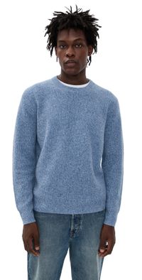 Alex Mill Jordan Sweater In Washed Cashmere Marled Stonewash XXL