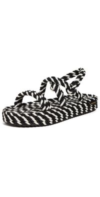 BOHONOMAD Bahamas Platform Sandals Black/White 40