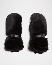 The Nevele Faux Fur Mittens