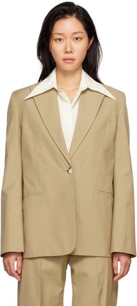 GIA STUDIOS Brown Single Button Blazer