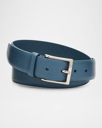 Men's Galuchat Grained Leather Belt, 35mm