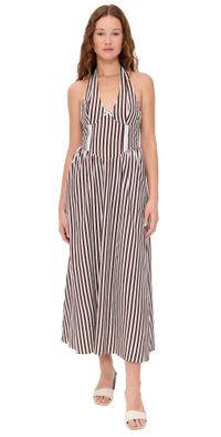 Seven Wonders Calianna Midi Dress Chocolate Stripe XL