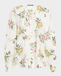 Ren Floral-Print Cutout Blouse