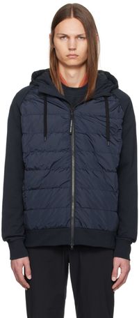 Canada Goose Navy Hybridge Huron Zip Down Jacket