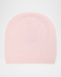 Crystal-Embroidered Cashmere Beanie