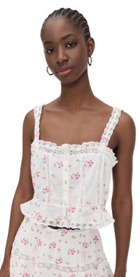 LoveShackFancy Vietta Cami Fancy Pink XXL