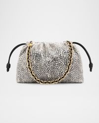 Flamenco Medium Shoulder Bag in Feathered Leather