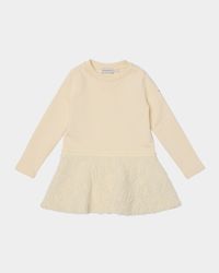 Girl's Sweatshirt Combo Fit & Flare Dress, Size 12-14