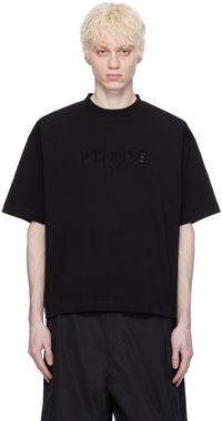 VTMNTS T-shirt noir à logo à ornements en verre taillé