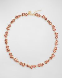 Orchid Pave Tennis Necklace