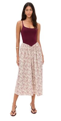 LE BOP Alix Paisley Dress Burgundy Paisely M