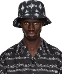 AMIRI Black Starburst Bucket Hat