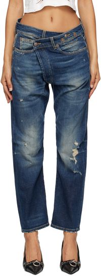 R13 Blue Crossover Jeans