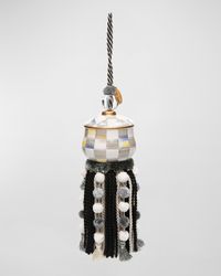 11" Sterling Check Tassel