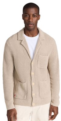 Alex Mill Ribbed Blazer Cardigan In Linen Cotton Flax XL